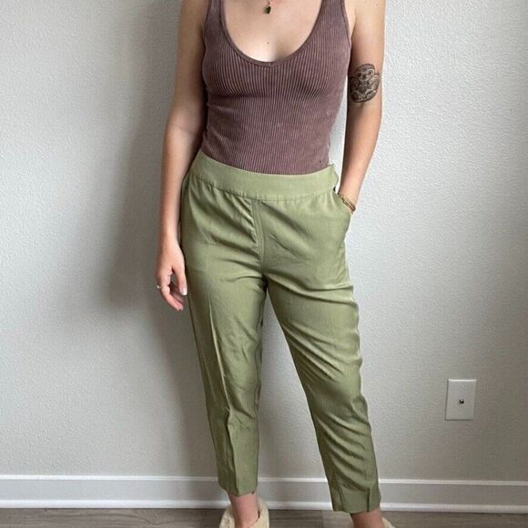 The Classics Paris NWT Womens Celeste Green Minimalist Blazer Trouser Set Sz M - Picture 7 of 11